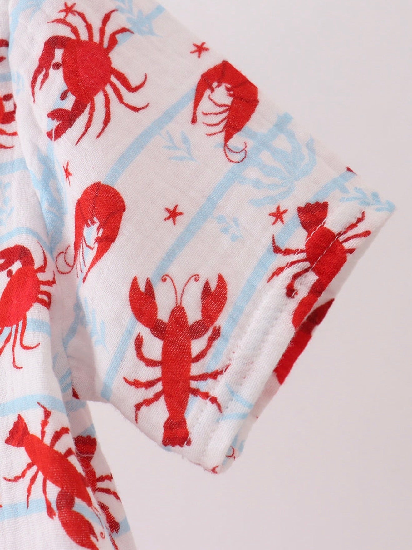 Crawfish Print Muslin Top