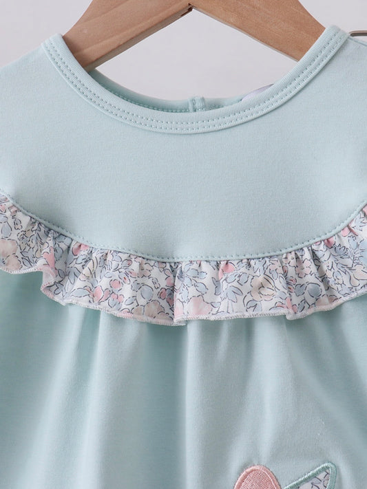Blue Floral Bunny Bloomer Set
