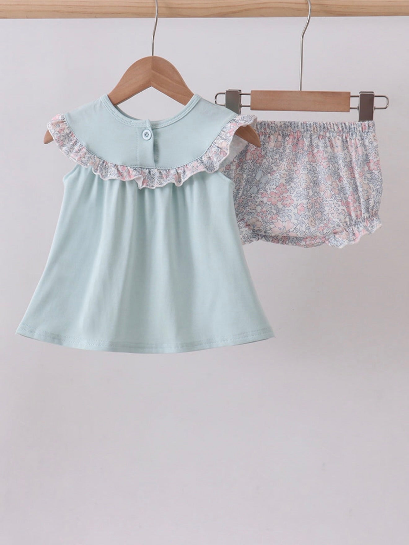 Blue Floral Bunny Bloomer Set