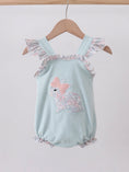 Load image into Gallery viewer, Blue Floral Bunny Ruffle Bubble
