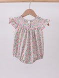 Load image into Gallery viewer, Floral Bunny Applique Ruffle Bubble
