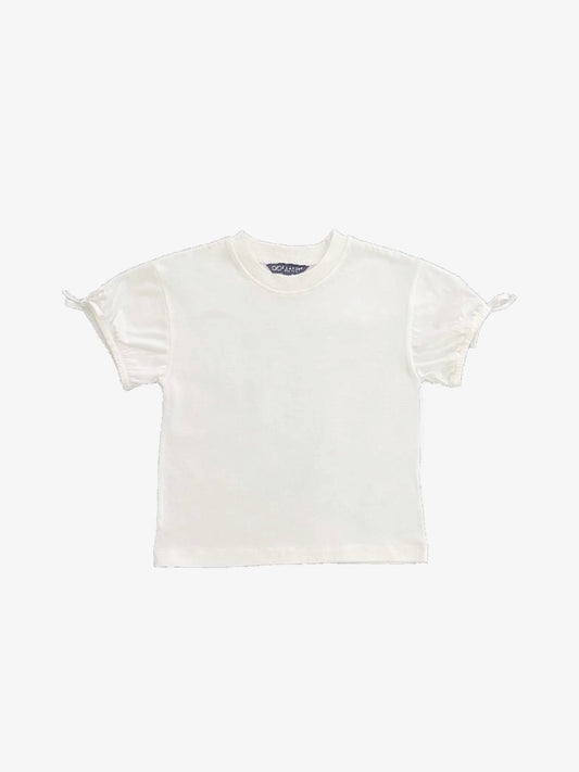 White Puff Sleeve T-Shirt