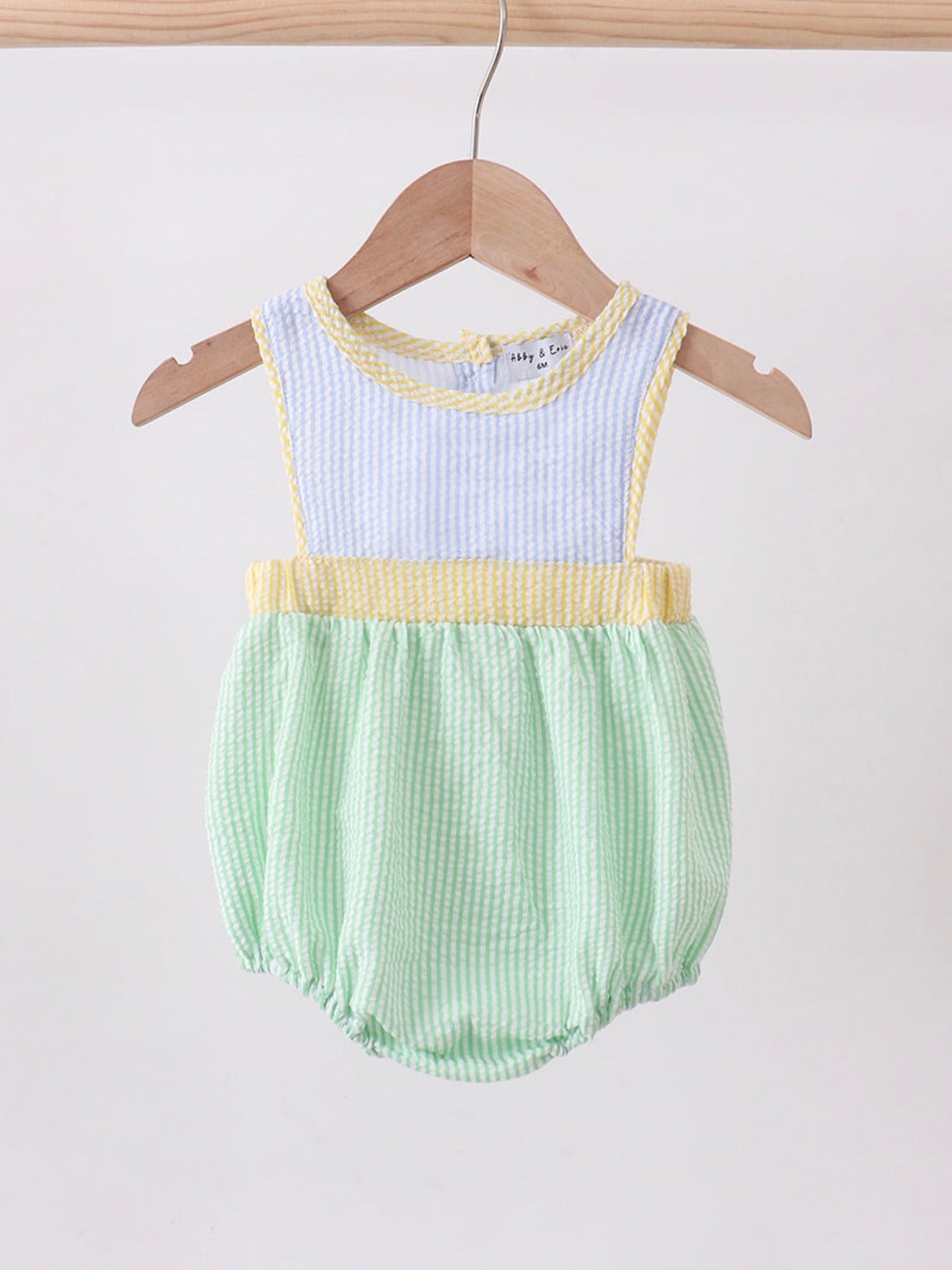 Pastel Seersucker Colorblock Bubble