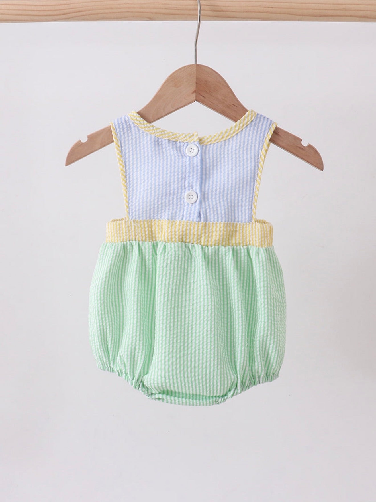 Pastel Seersucker Colorblock Bubble