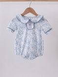 Load image into Gallery viewer, Blue Toile Bunny Peter Pan Bubble
