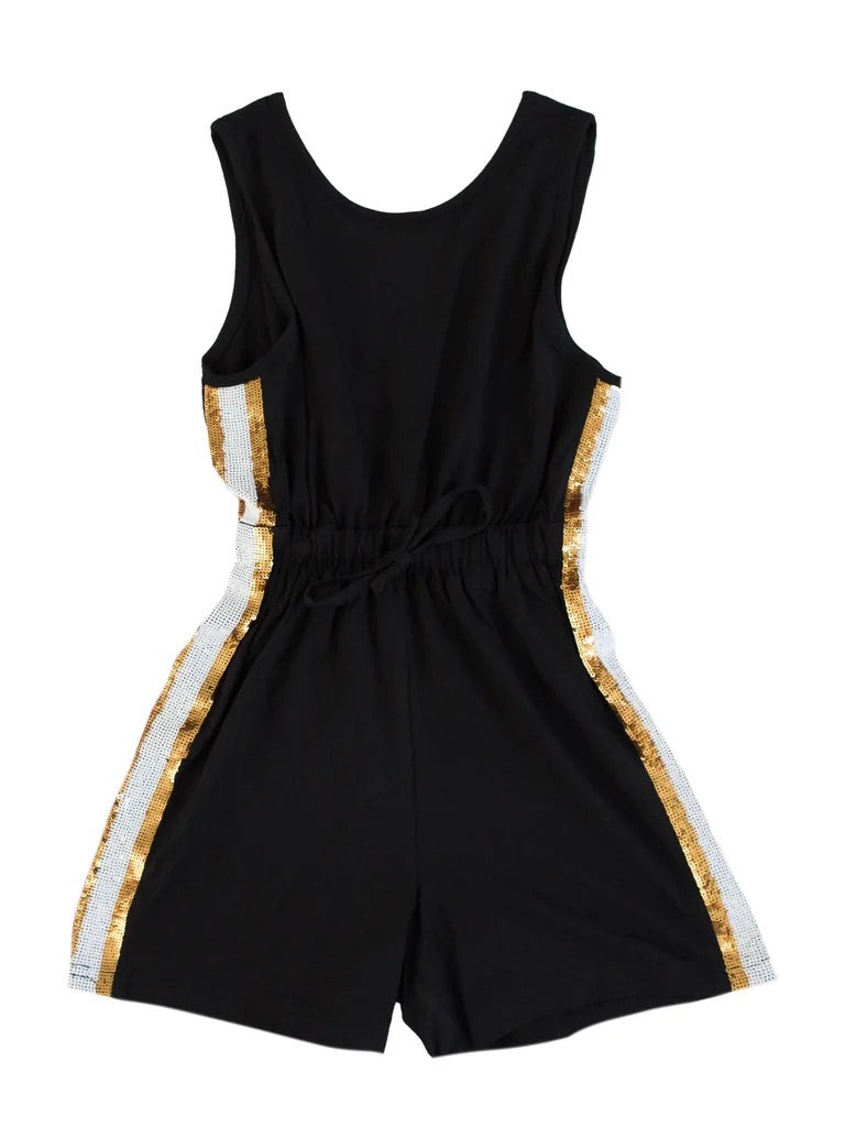 BLACK AND GOLD KIDS ROMPER