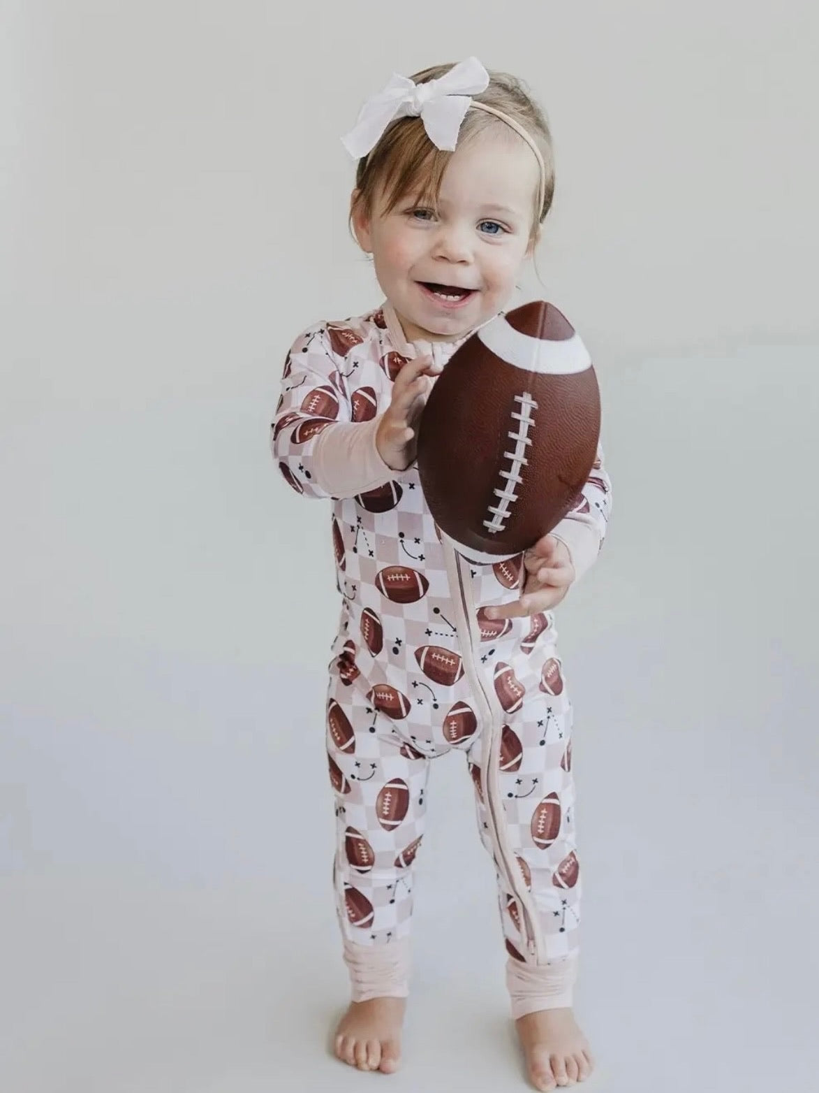 BAMBOO ZIP ROMPER - GAMEDAY