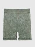 Load image into Gallery viewer, ACID WASH DUSTY GREEN BIKER SHORTS
