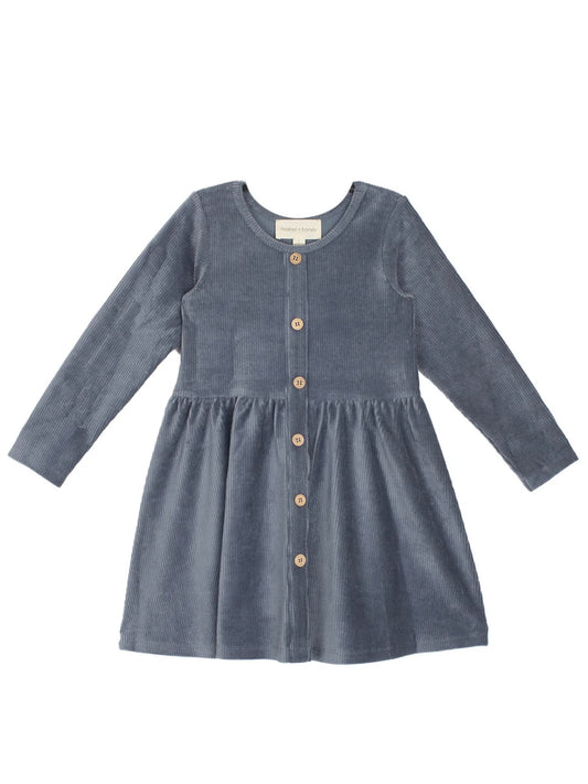 Skylar Blue Button Dress