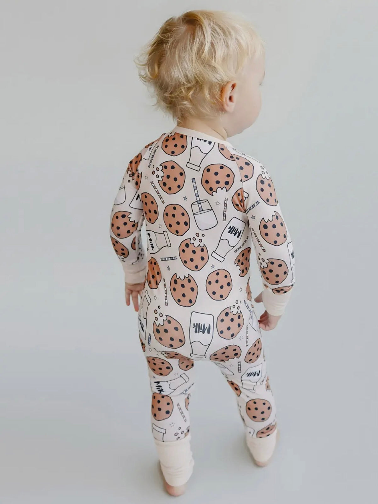 Bamboo Zip Romper | Milk & Cookies