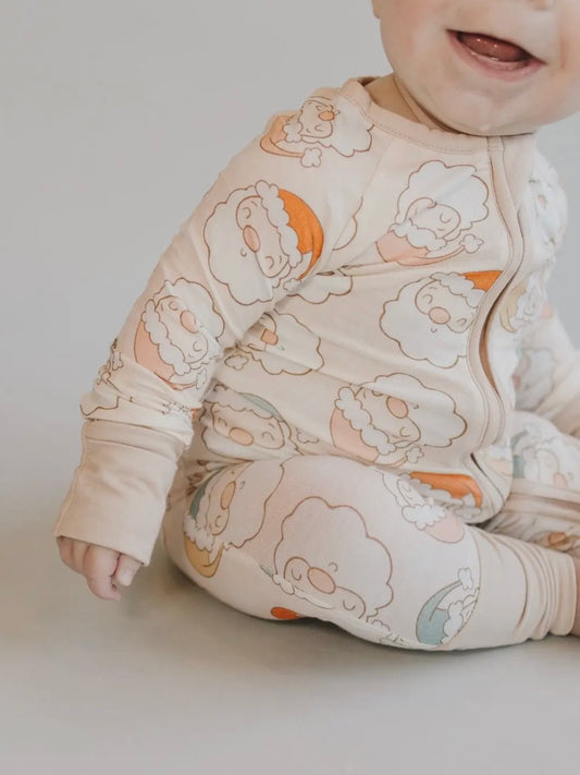 Bamboo Zip Romper | Cute Santa