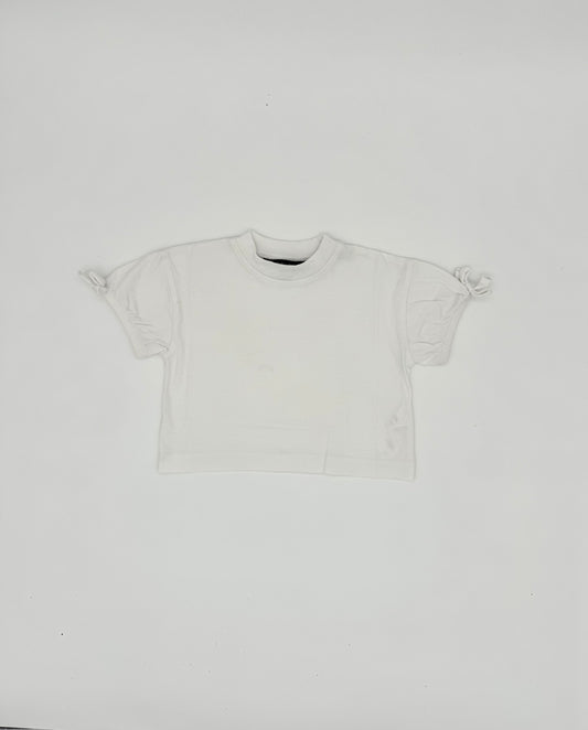 White Puff Sleeve T-Shirt