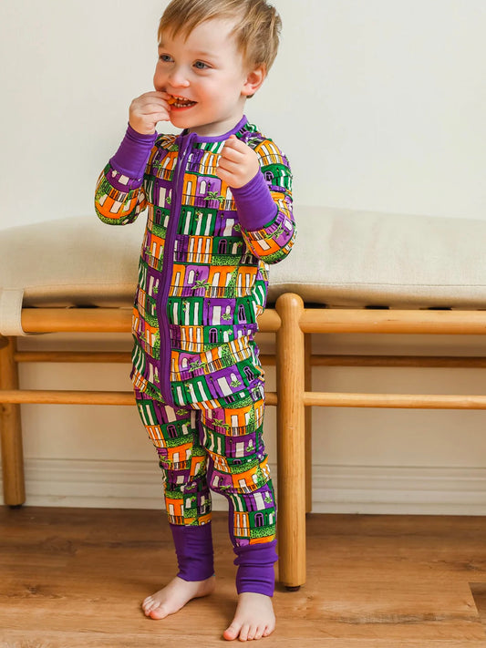 Mardi Gras Houses Double Zipper Bamboo Sleeper