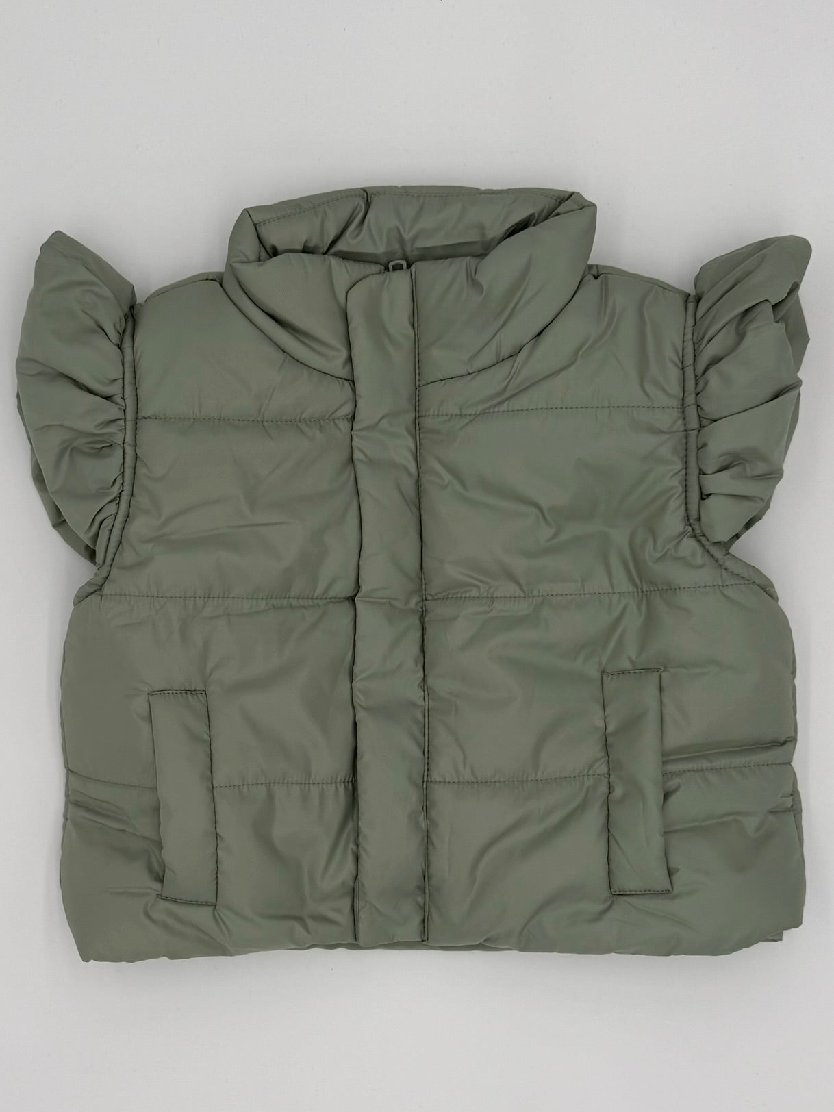 Ruffled Puffer Vest
