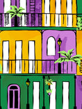 Load image into Gallery viewer, Mardi Gras Houses Bamboo Bow Headband
