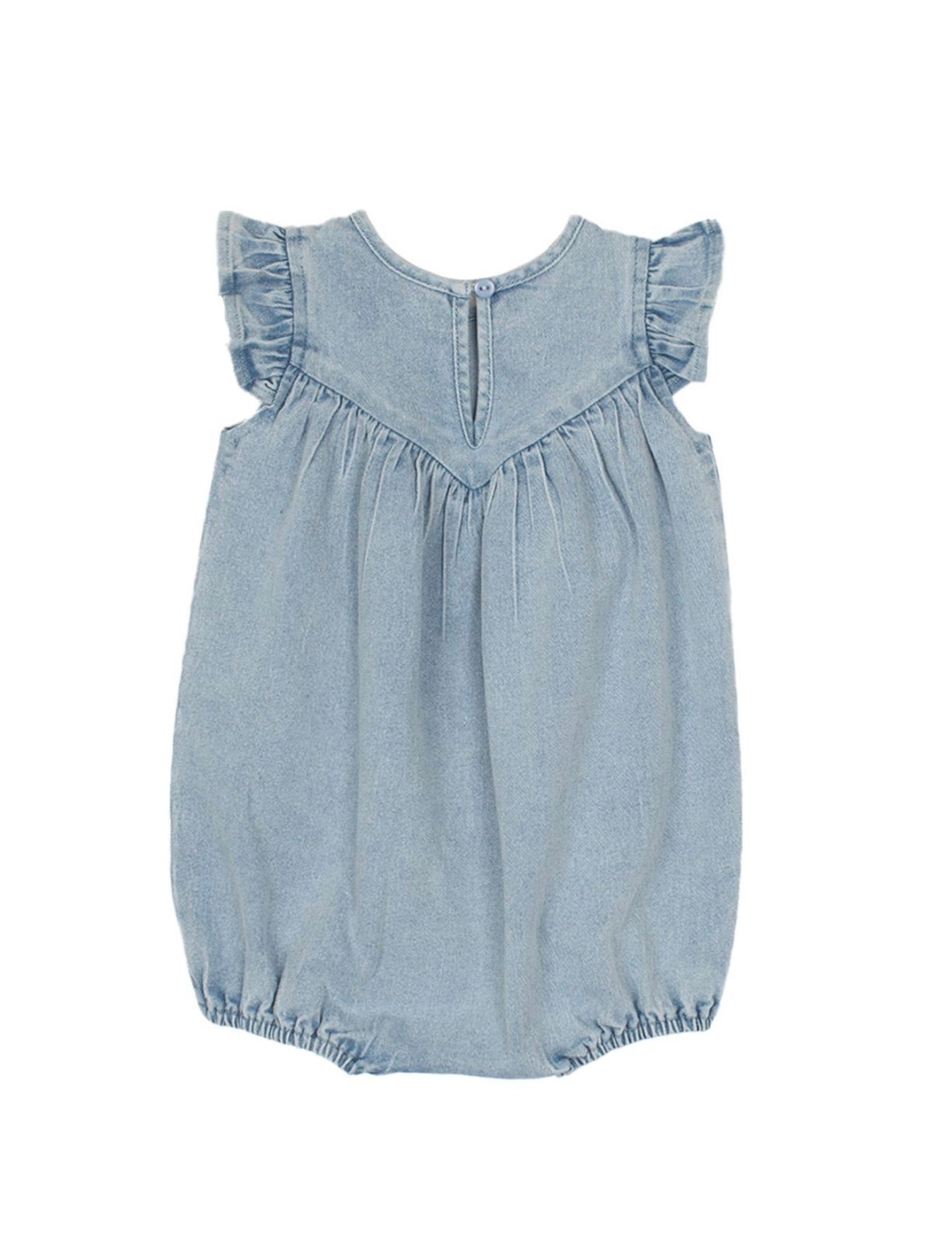 Sunset Fields Blue Baby Romper