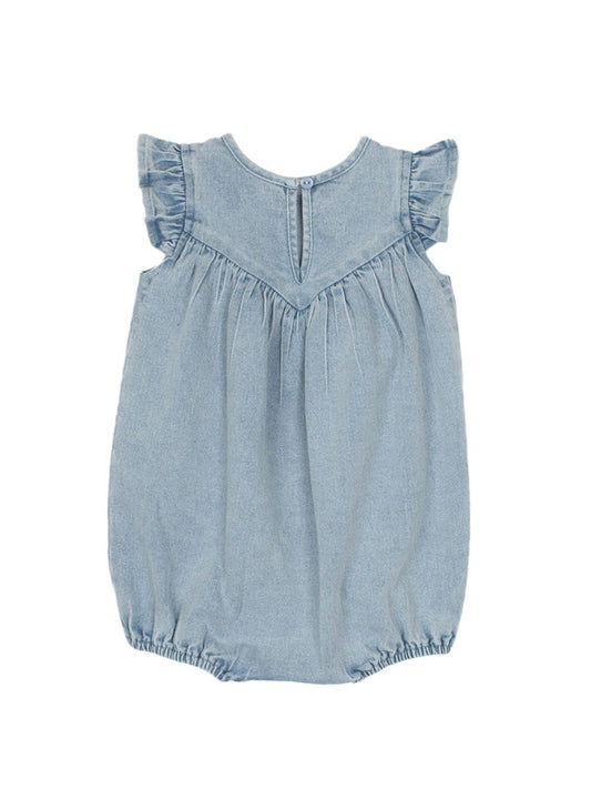 Sunset Fields Blue Baby Romper