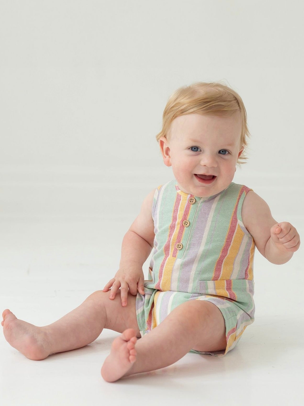 Malibu Baby Button Romper