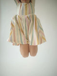 Load image into Gallery viewer, Short Sleeve Twirl Dress in Pastel Stripes

