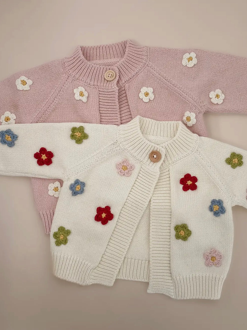 Flower Cardigan in Cream