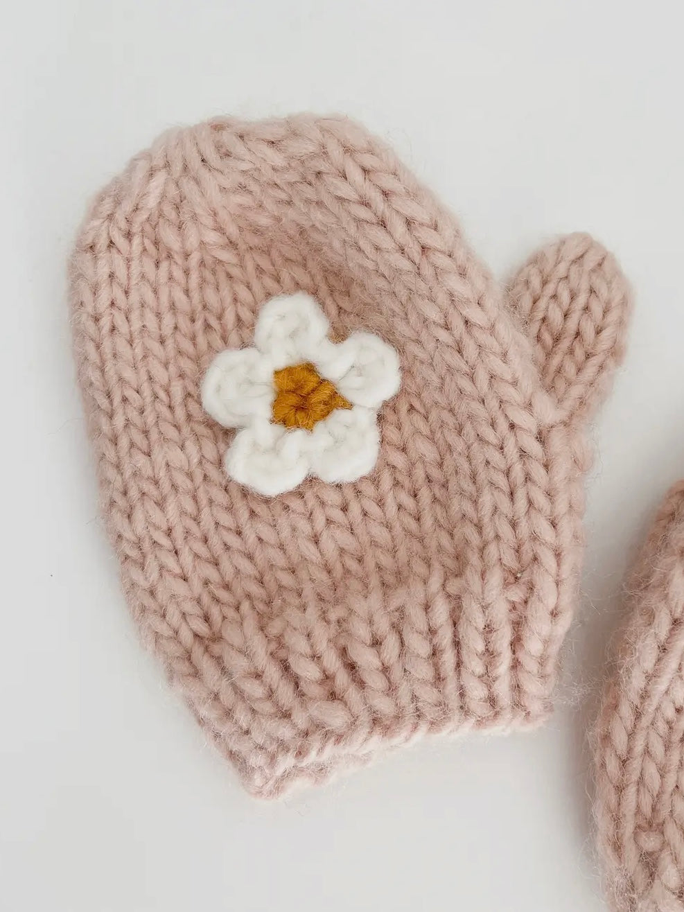 Flower Mittens in Blush