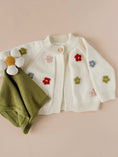 Load image into Gallery viewer, Flower Cardigan in Cream
