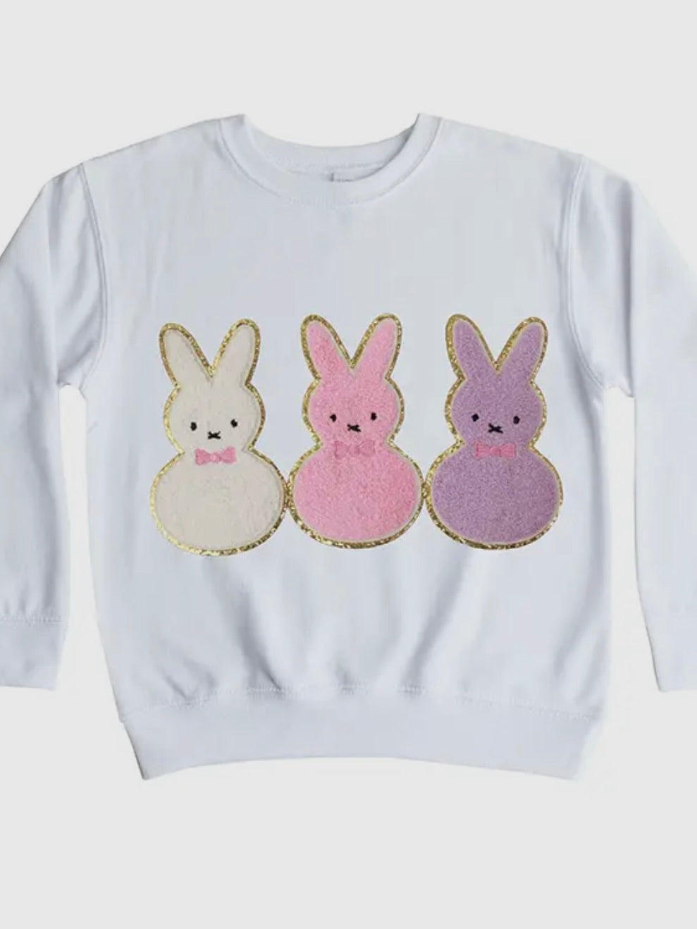 Chenille Bunny Trio Sweatshirt