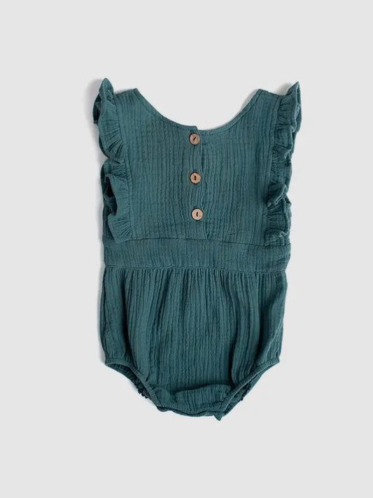 Peacock Backless Romper