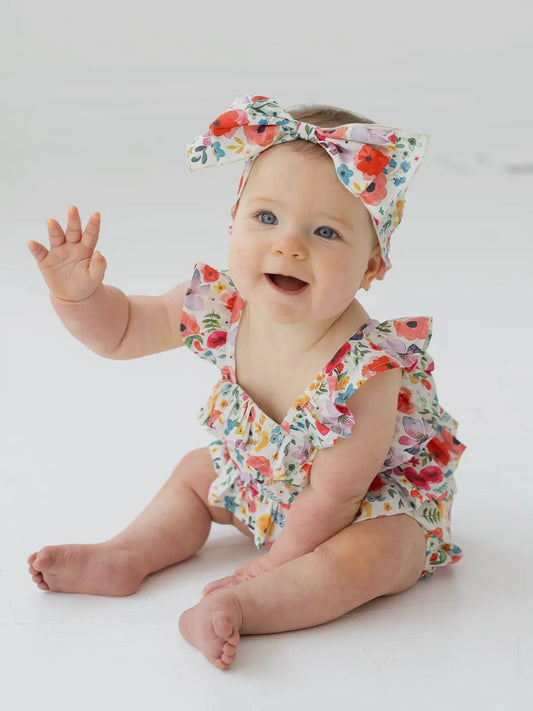 Dancing Petals Baby Romper