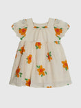 Load image into Gallery viewer, Pleated Petals Yellow Dress
