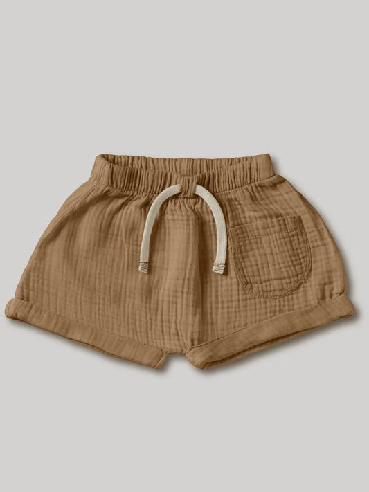 Gauze Baby Shorts - Bronze