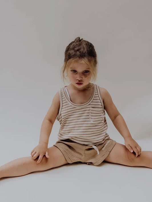 Gauze Baby Shorts - Bronze