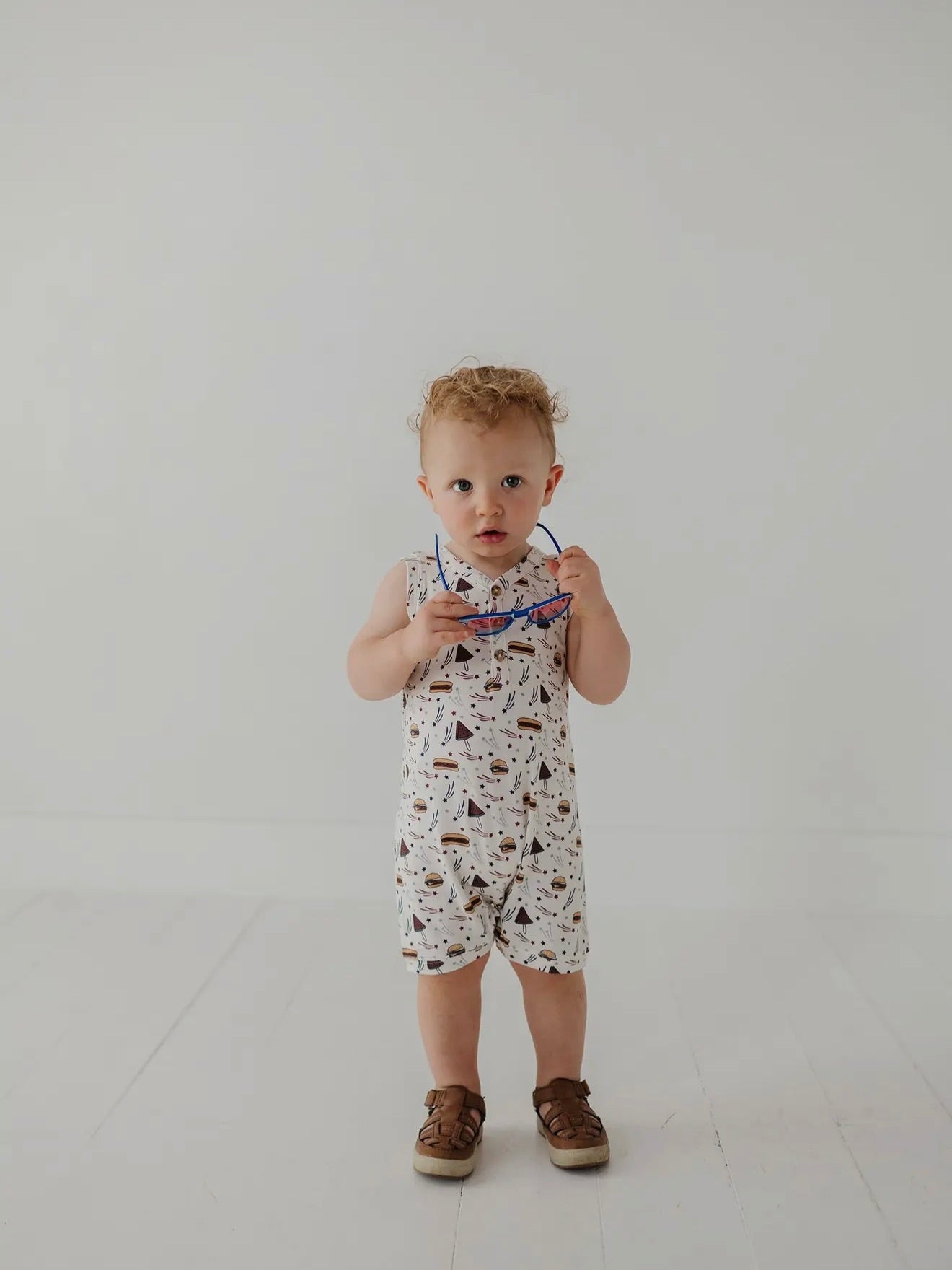 Burgers 'n Dogs Sleeveless Romper