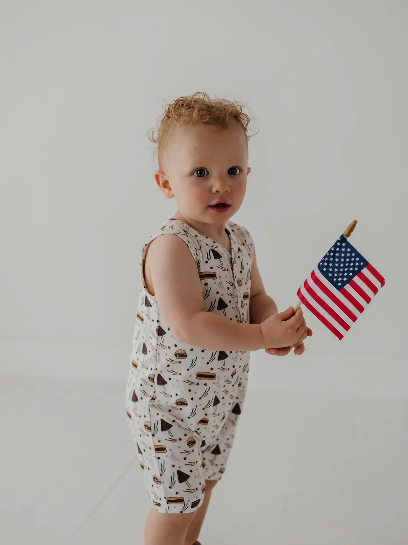 Burgers 'n Dogs Sleeveless Romper