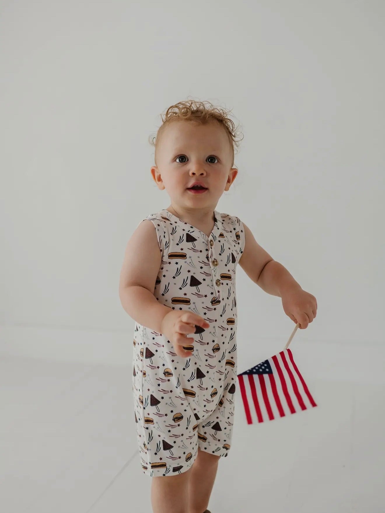 Burgers 'n Dogs Sleeveless Romper