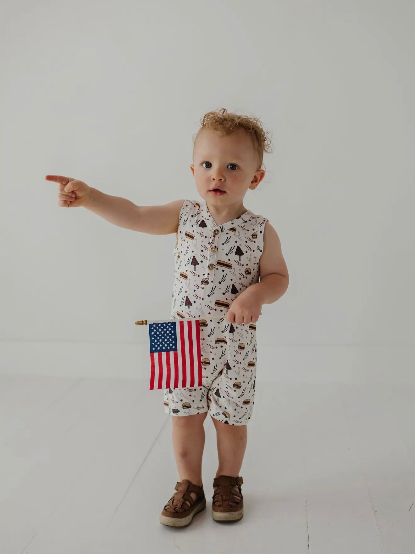 Burgers 'n Dogs Sleeveless Romper