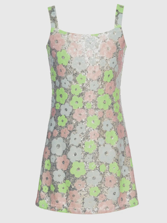 Flower Sequin Dress