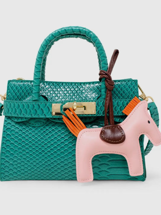Vivid Crocodile Pony Handbag