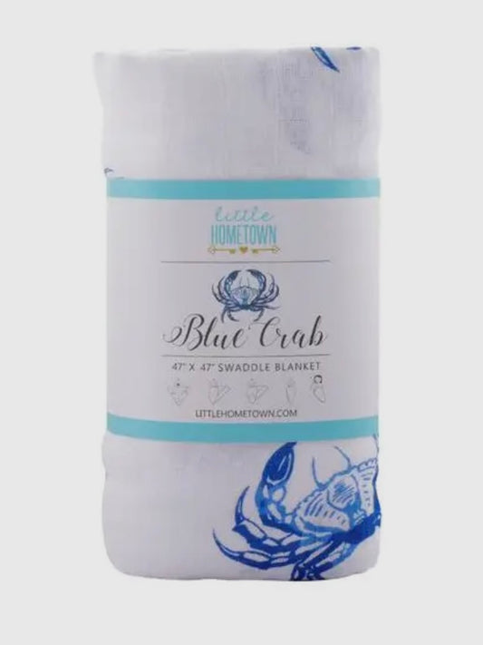 Blue Crab Swaddle Blanket