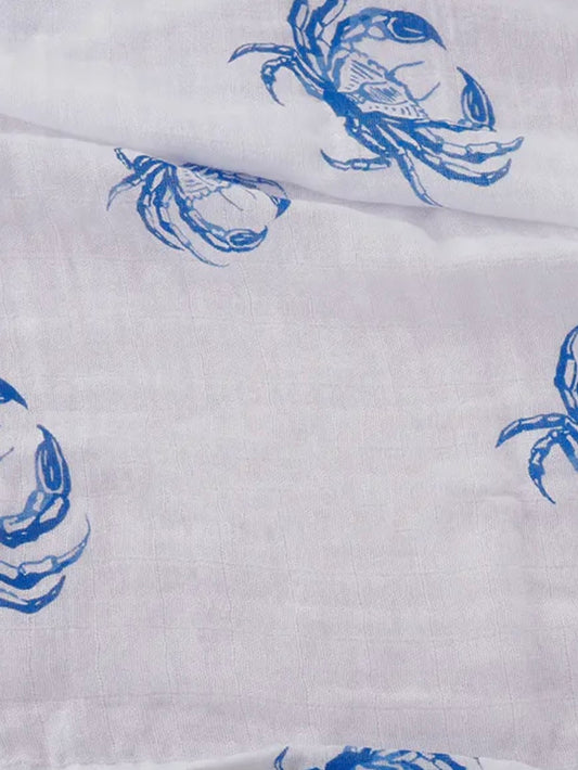 Blue Crab Swaddle Blanket