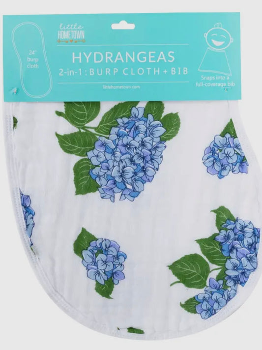 Hydrangeas Burp and Bib