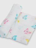 Load image into Gallery viewer, Butterfly Kisses Baby Muslin Swaddle Blanket
