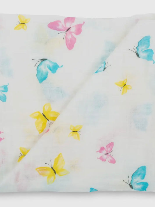 Butterfly Kisses Baby Muslin Swaddle Blanket
