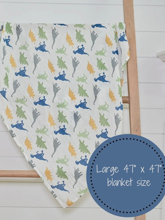 Rawr-Some Baby Muslin Swaddle Blanket