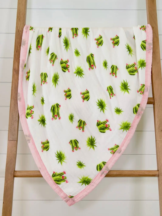 Stuck On You - Bamboo Succulent Baby Toddler Blanket