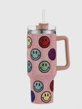 Load image into Gallery viewer, Rhinestone Colored Happy ☺ Themed Tumbler
