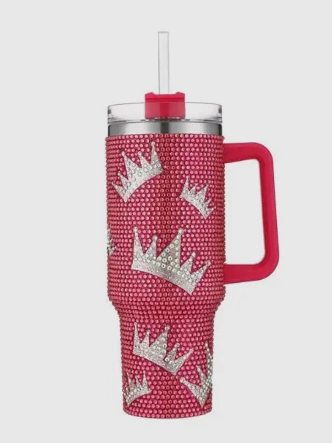Rhinestone Crown Theme Tumbler