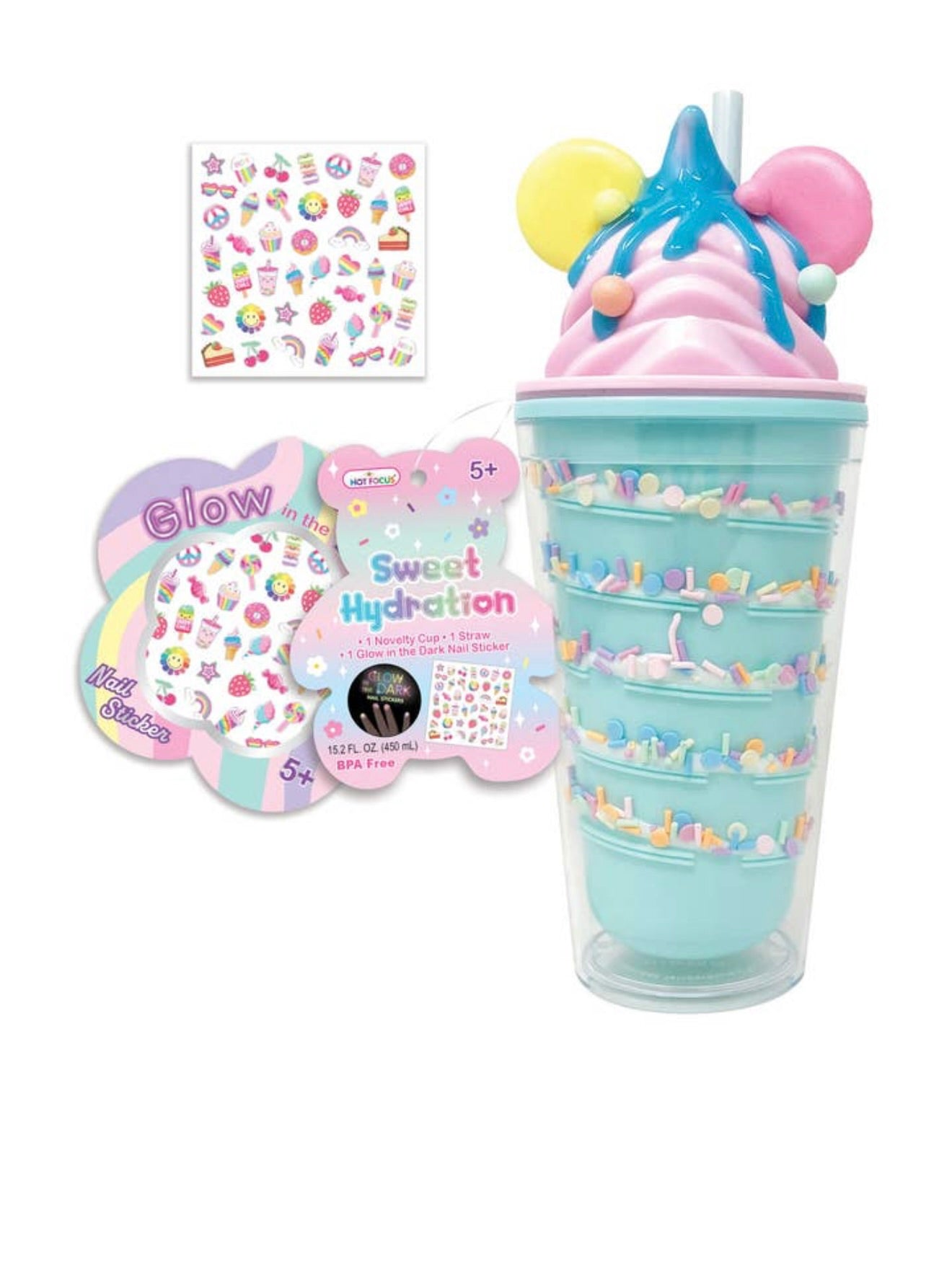 Sweet Hydration Rainbow Tumbler Cup