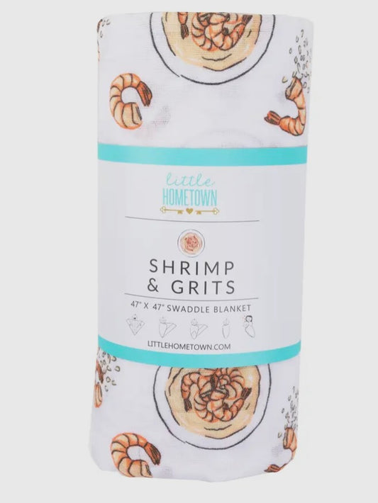 Shrimp 'n' Grits Baby Swaddle Blanket