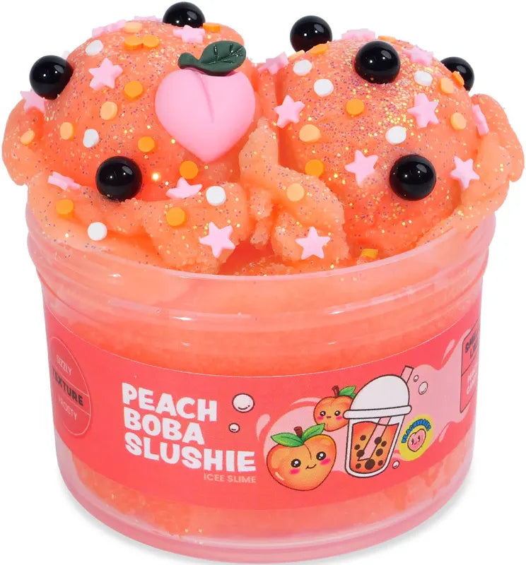 Peach Boba Slushie Peachybbies Slime